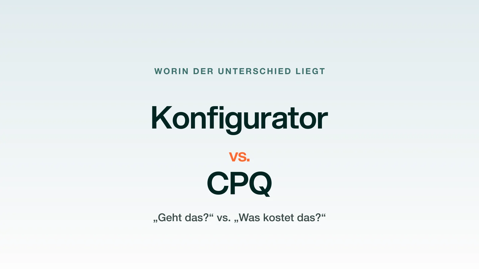 CPQ vs. Produktkonfigurator: Worin der Unterschied liegt