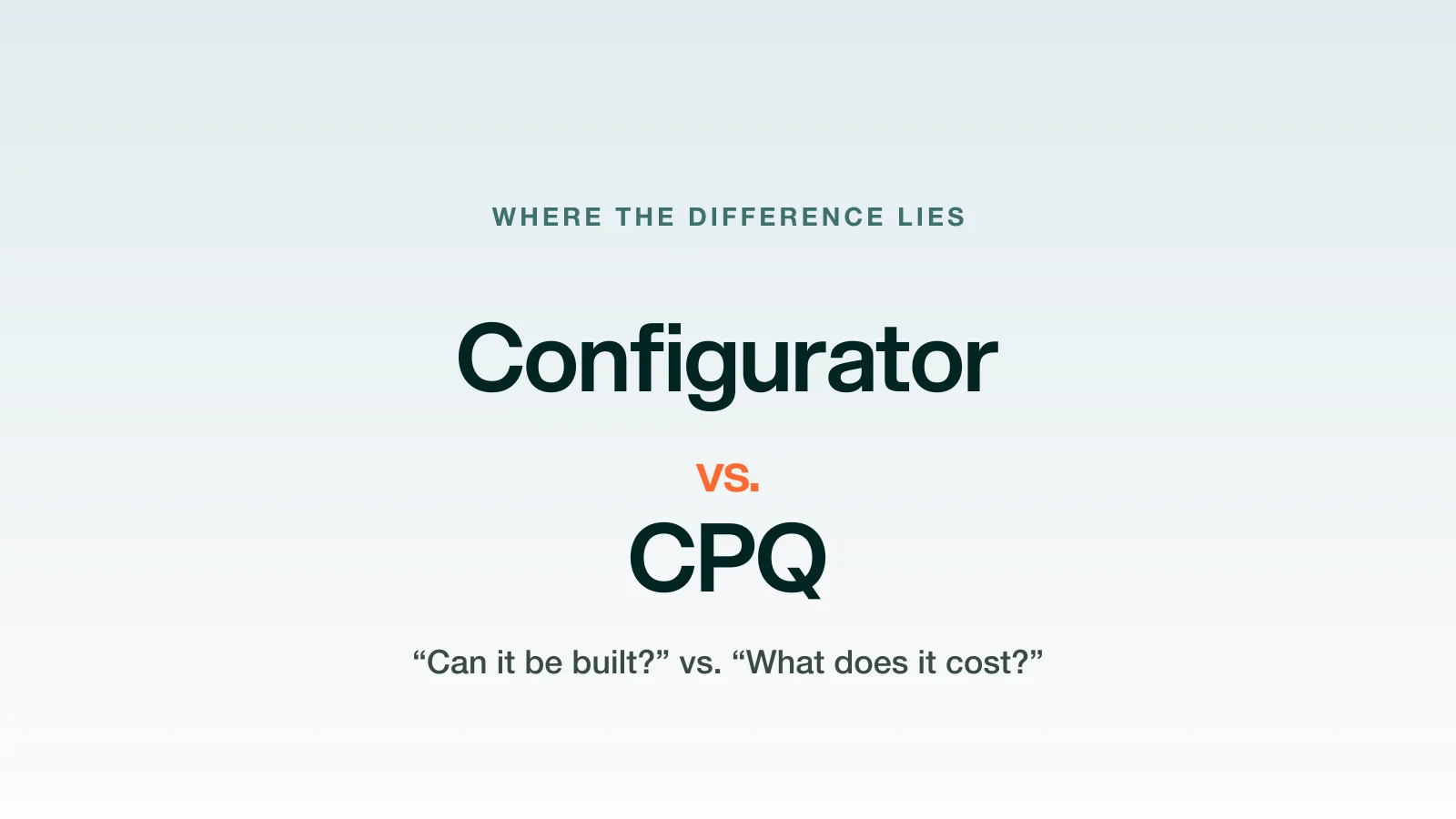 CPQ vs. Product Configurator: Where the Difference Lies