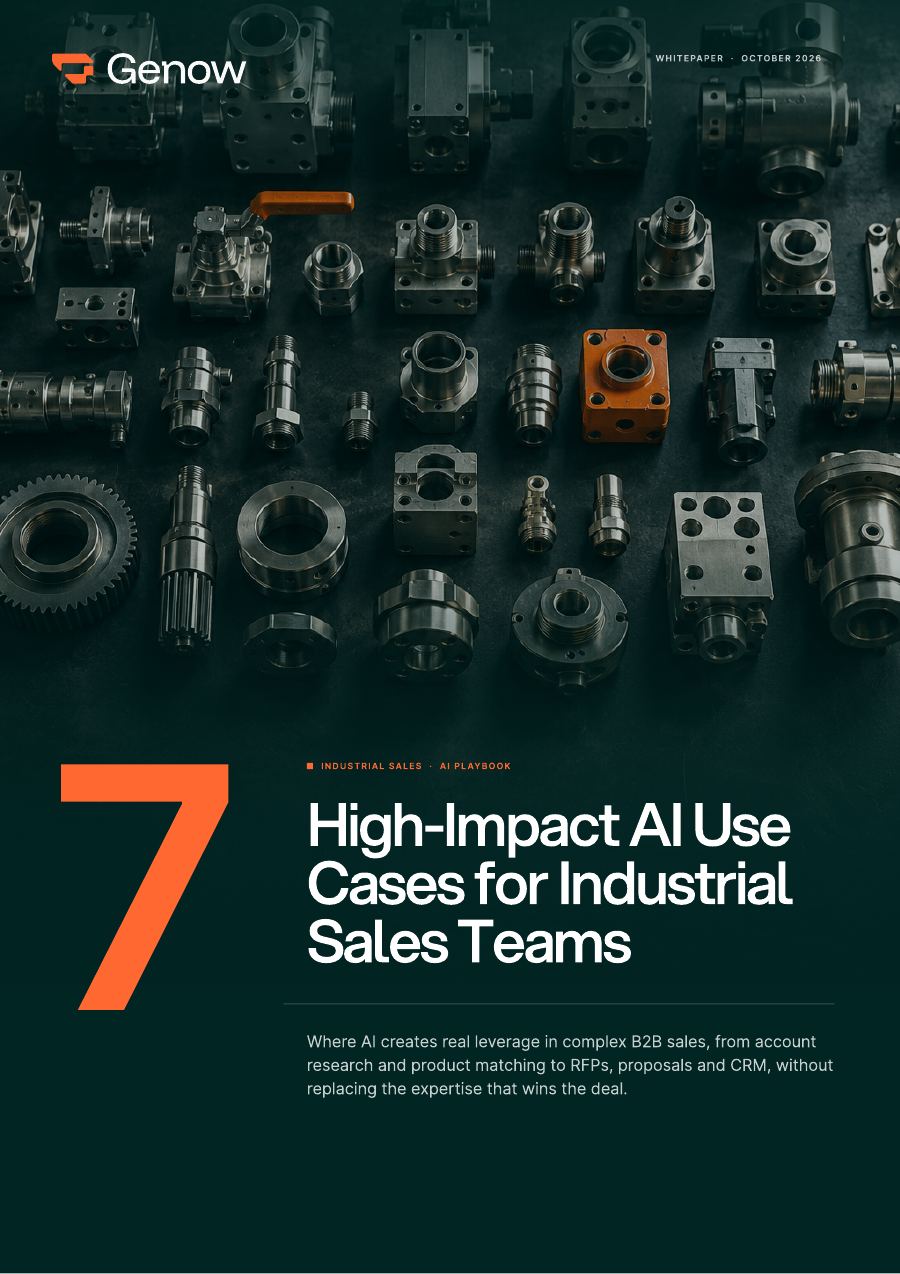 Cover of the whitepaper “7 High-Impact AI Use Cases for Industrial Sales Teams”