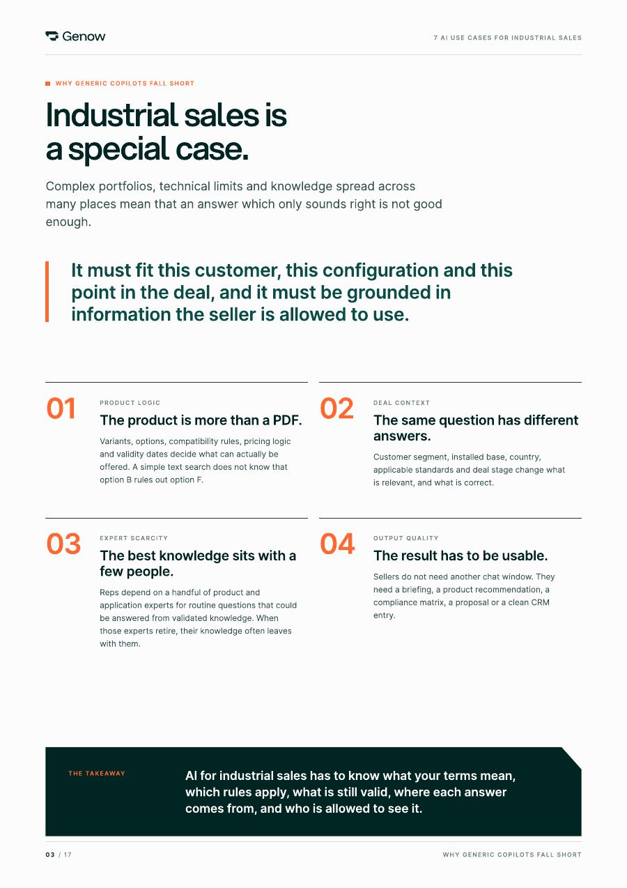Page 3: Why industrial sales is a special case